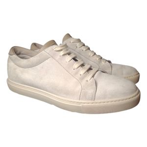BRUNELLO CUCINELLI | Beige Suede Low Top Sneakers in Size EU 42 / US 9